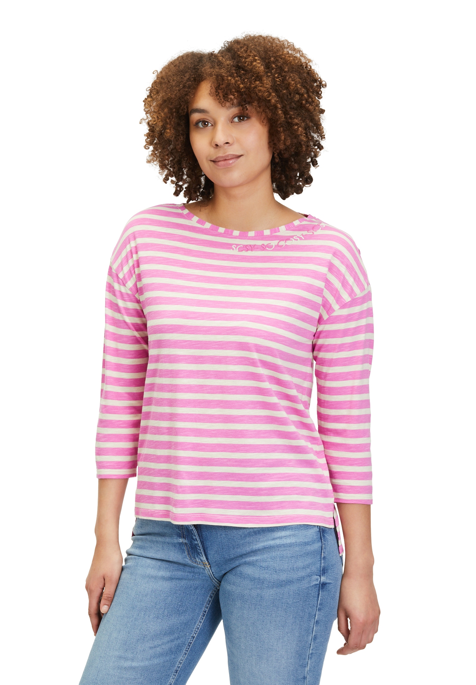 Betty Barclay 3/4-Arm-Shirt "Betty Barclay Ringelshirt mit Seitenschlitzen" günstig online kaufen