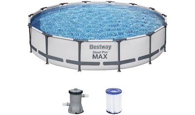 Bestway Pool »Steel ProMAX«, (Set, 3 tlg.), ØxH: 427x84 cm, mit Kartuschenfilterpumpe kaufen