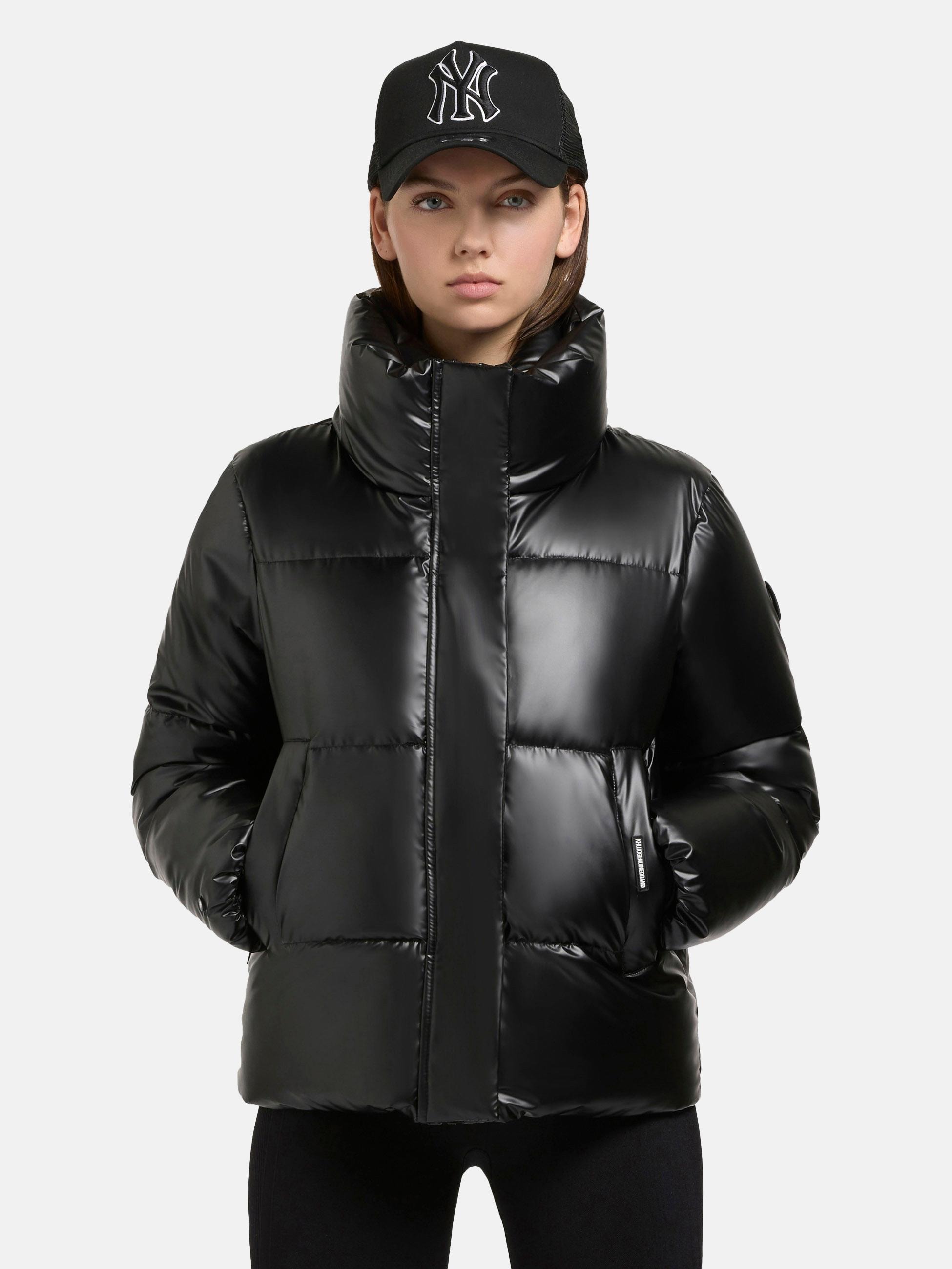 Steppjacke »Rinja Shiny-YM«, ohne Kapuze, glänzende kurze Winterjacke für Damen