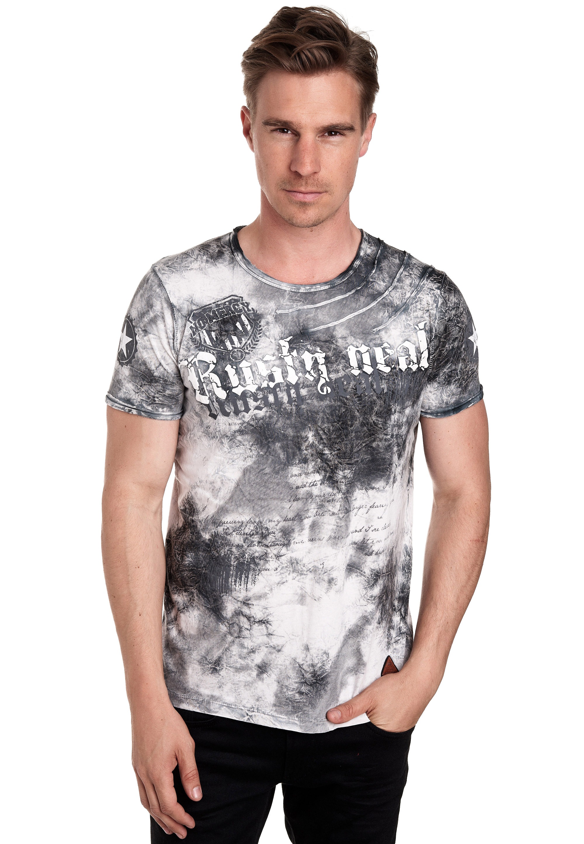 Rusty Neal T-Shirt, mit toller Batik-Optik