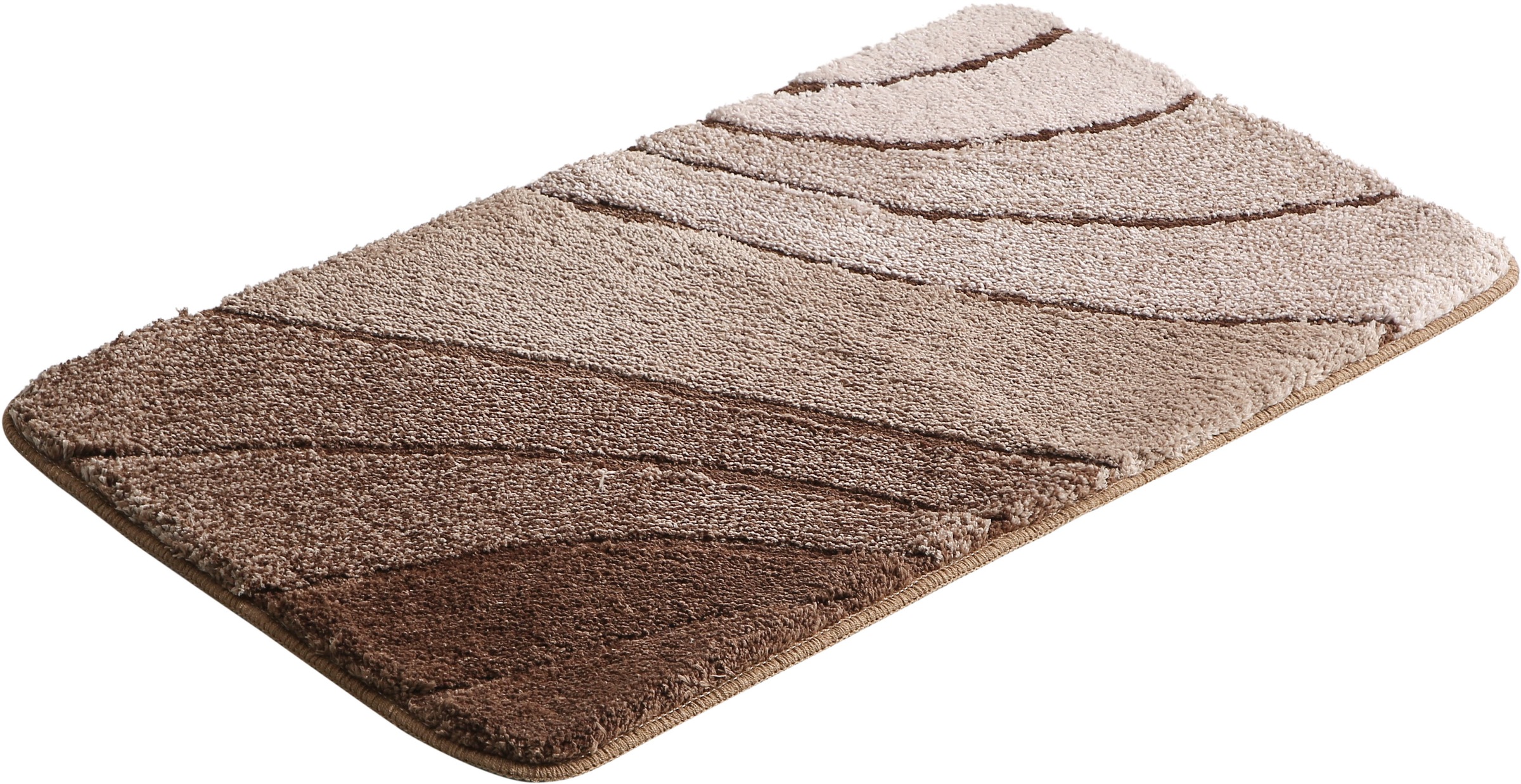 my home Badematte »Josie, Badvorleger, Badezimmer Teppich«, rutschhemmend beschichtet, fußbodenheizungsgeeignet-schnell trocknend-strapazierfähig, Badteppich, Badematten, rechteckig, rund & als 3-tlg. Set erhältlich