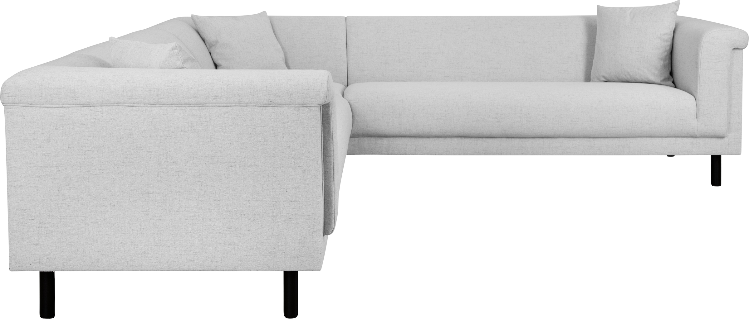 INOSIGN Ecksofa »AGNIA L-Form  B/T/H: 244/244/71 cm«, incl. Zierkissen, gleichschenklig, auch in Cord