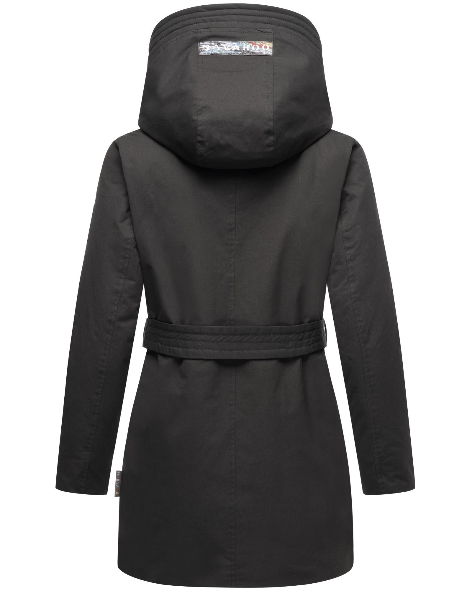 Navahoo Winterjacke »Eishauch 14«, mit Kapuze, Damen Winterparka mit Taillengürtel und Fleece-Kragen