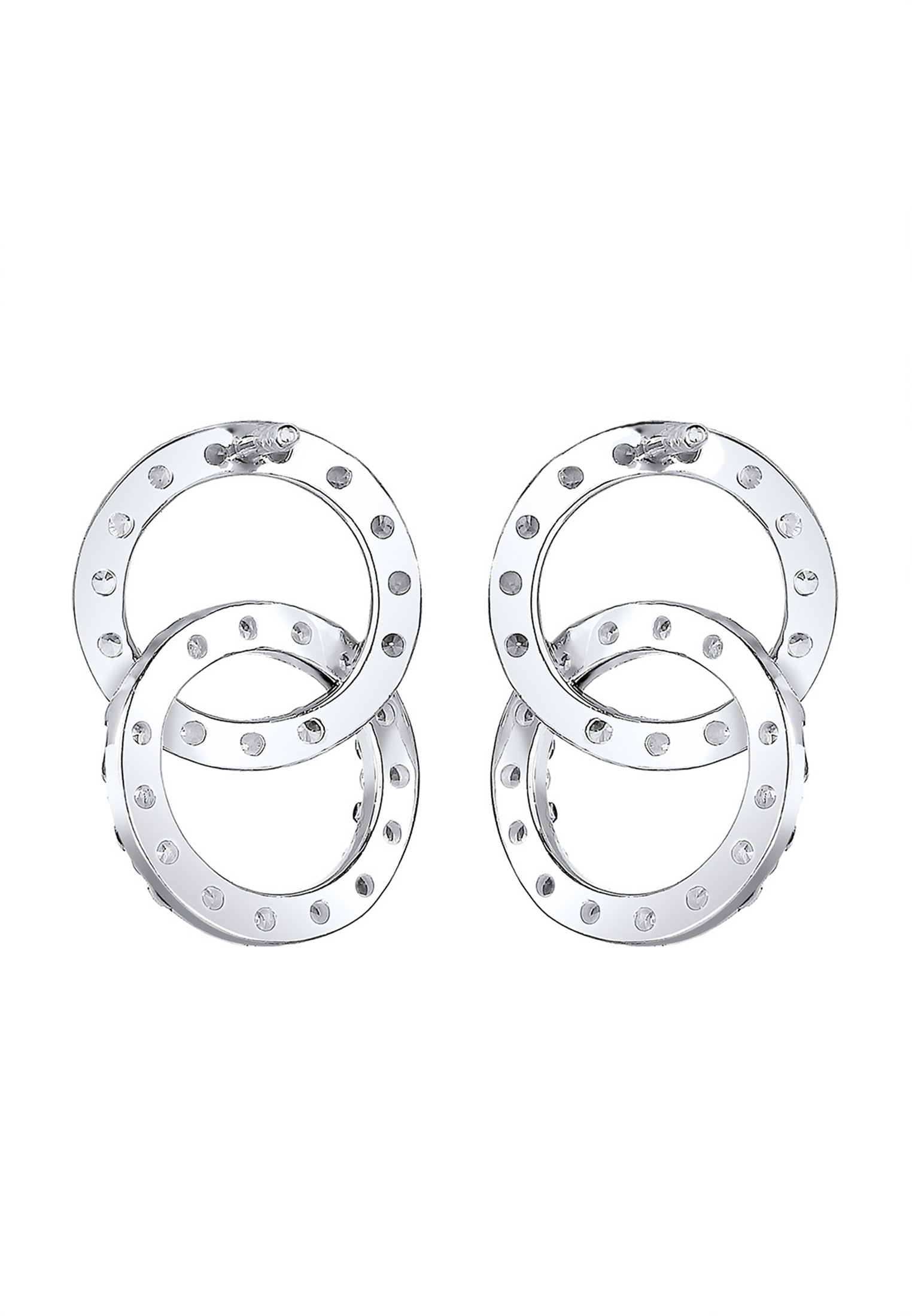 Elli Paar Ohrstecker »Kreis Geo Trend Kristalle 925 Silber«