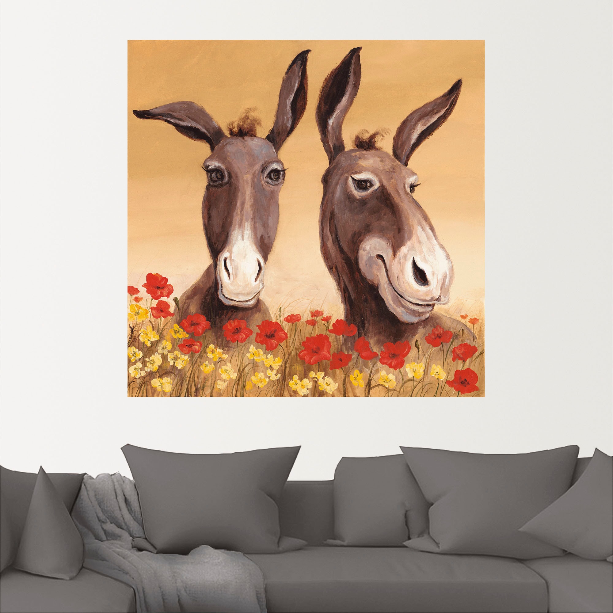 Artland Wandbild »Esel«, Haustiere, (1 St.), als Alubild, Outdoorbild, Leinwandbild, Poster, Wandaufkleber