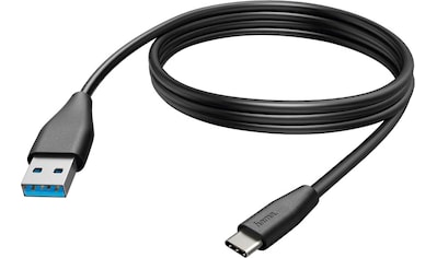 Hama USB-Kabel »Lade-/Datenkabel, USB Type-C - USB-A-Stecker, 3 m Schwarz«, USB-C-USB... kaufen