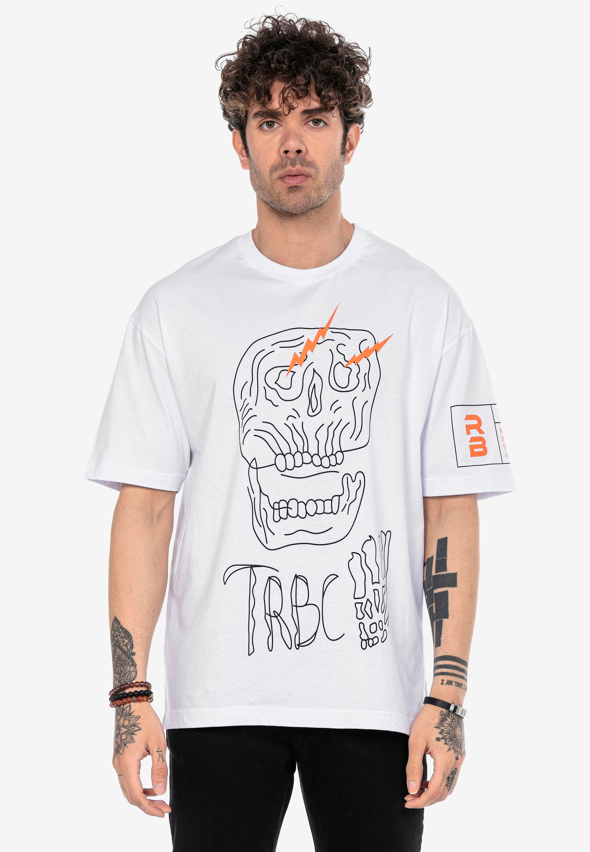 T-Shirt »McAllen«, mit stylischem Totenkopf-Print
