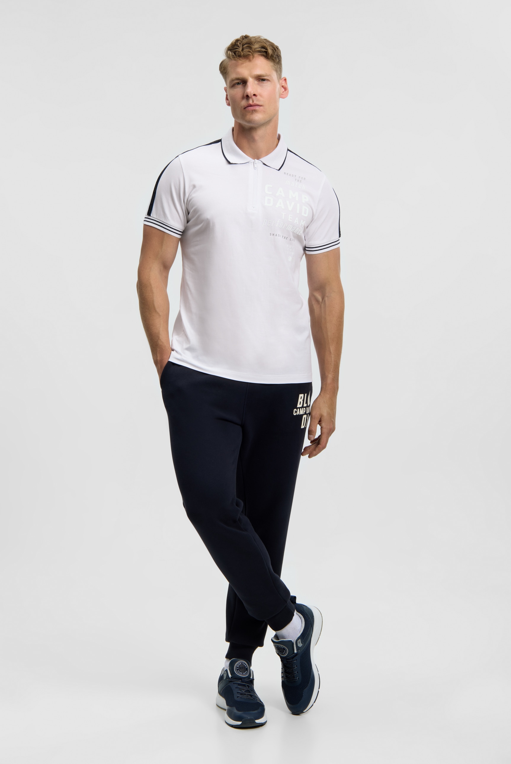 CAMP DAVID Poloshirt mit reflektierenden Details