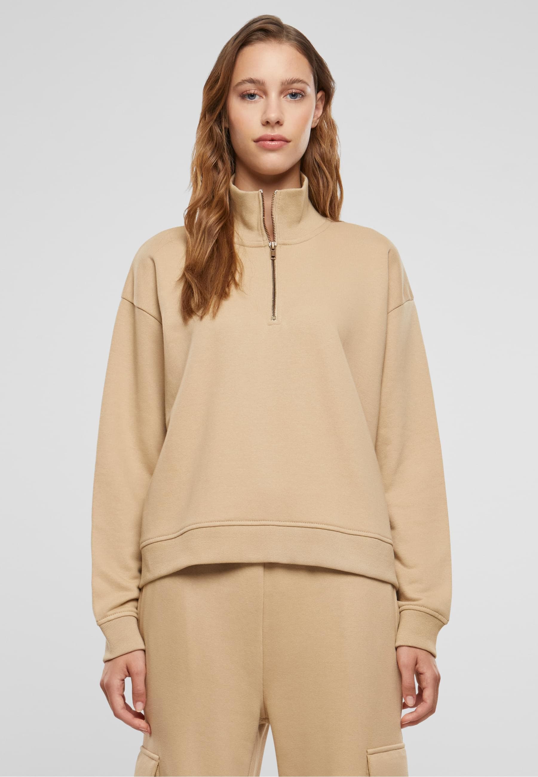 URBAN CLASSICS Windbreaker »Urban Classics Ladies Light Terry Troyer«, (1 St.), ohne Kapuze