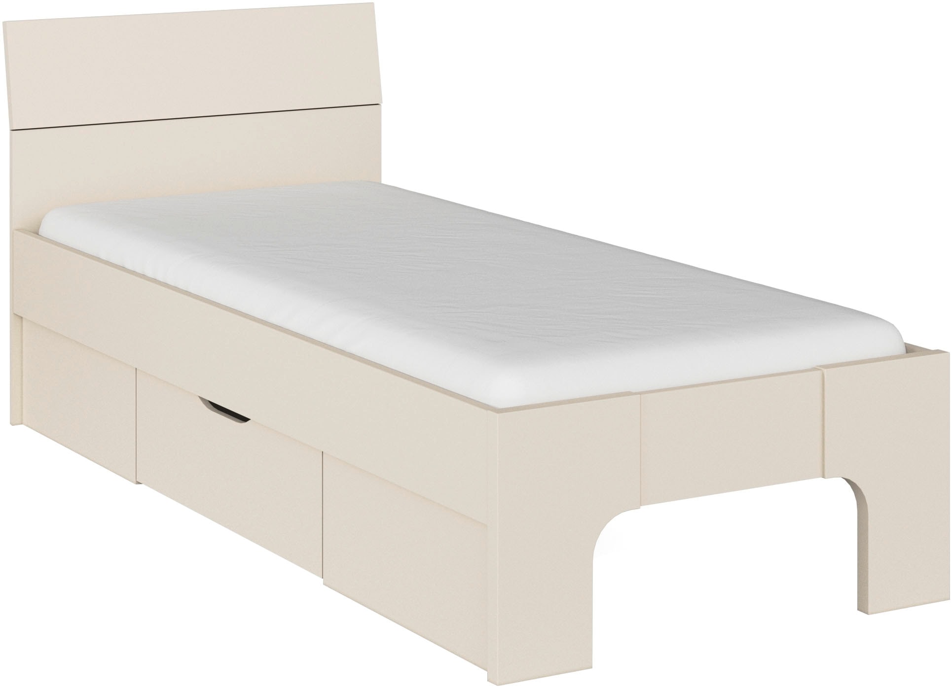 OTTO home Bett "Schlafzimmermöbel Landhaus Einzelbett Doppelbett Stauraum MARLENE" Breite 90x200 cm oder 140x200 cm, in 2 Breiten mit geräumigem Schubkasten MADE IN GERMANY