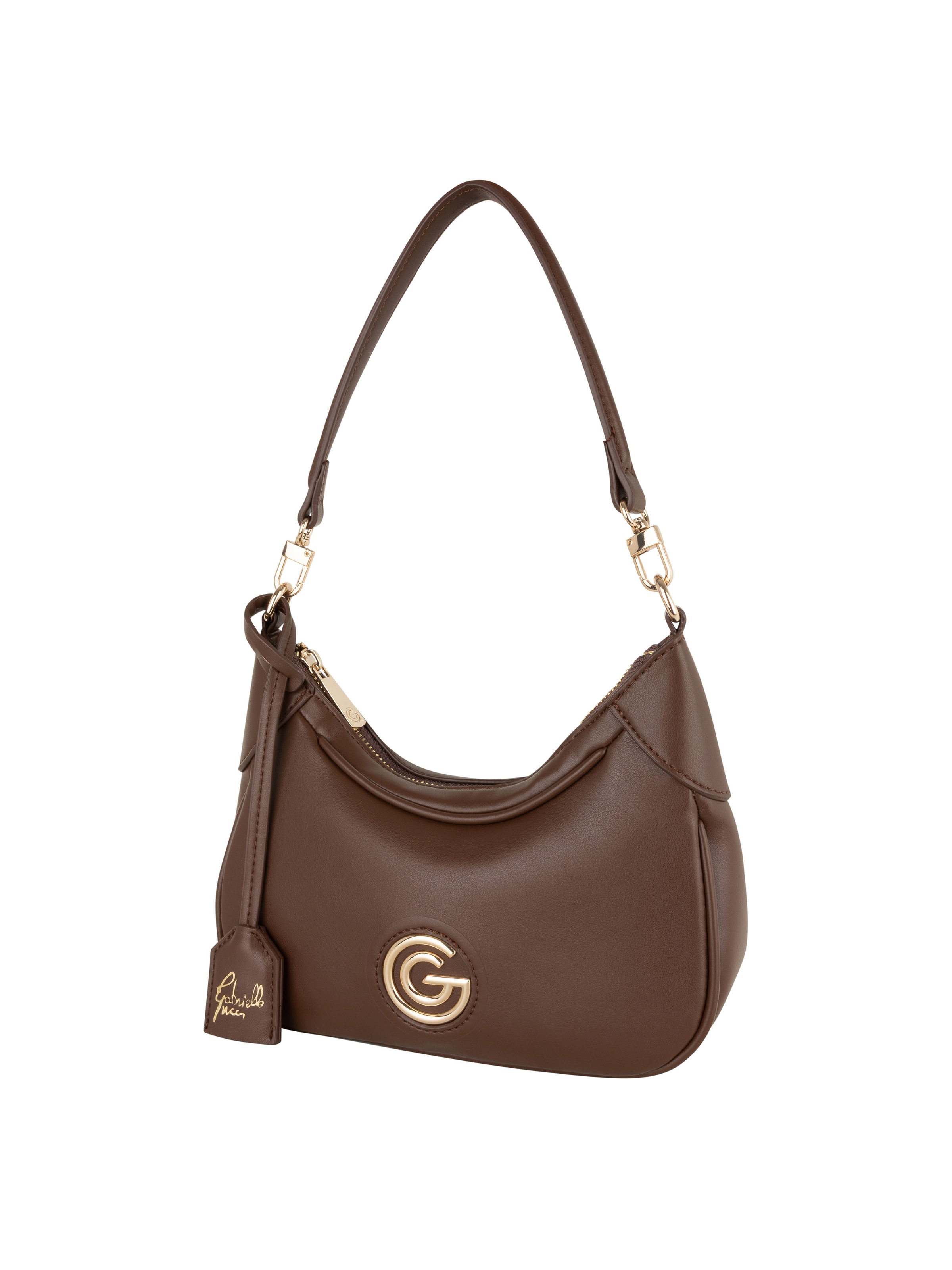 GABRIELLA G By Gabriella Gucci Hobo »CARLA« Damen Schultertasche, Umhängetasche mit G-Logo-Schmuckelement