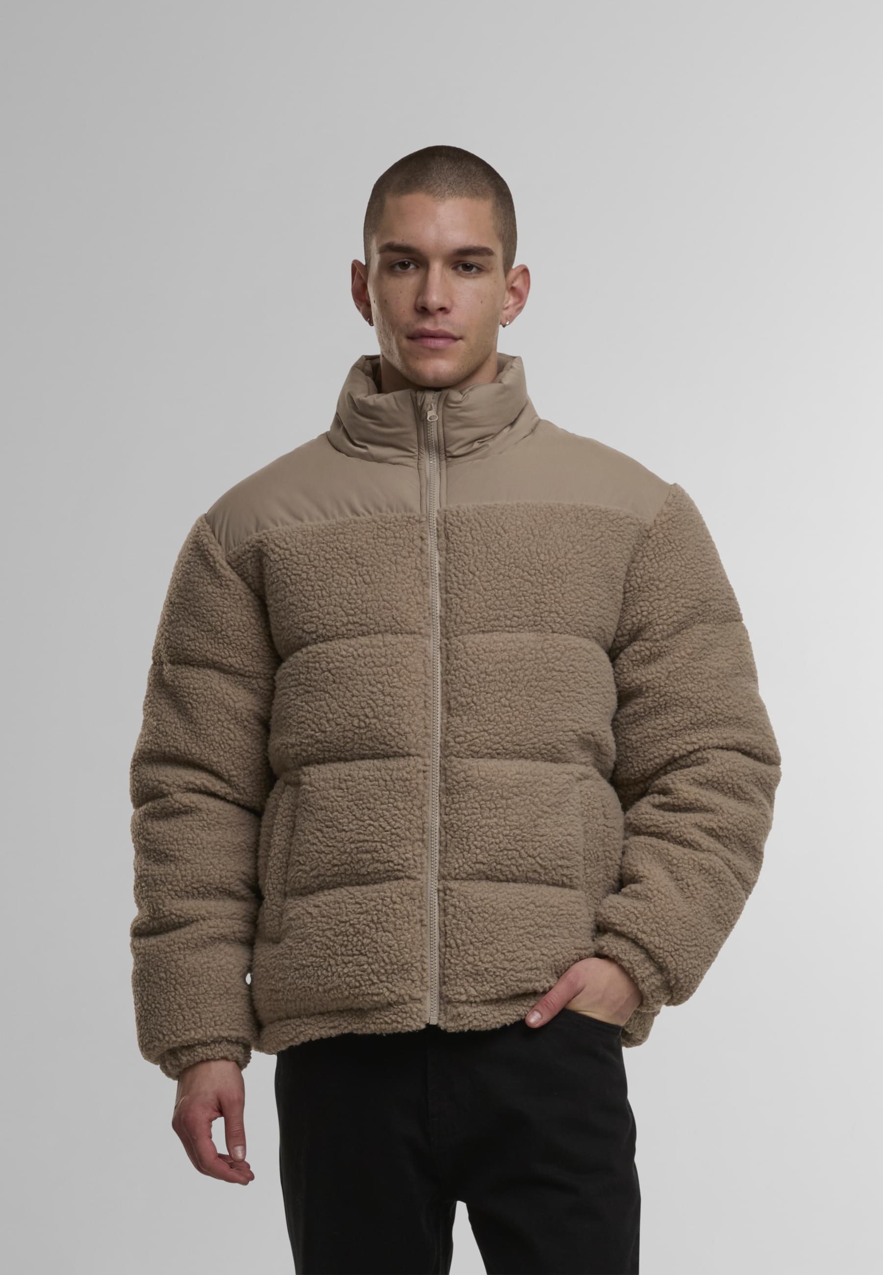 Thumbnail - URBAN CLASSICS Winterjacke "Urban Classics Teddy Puffer Jacket" 1 Stk. tlg. ohne Kapuze