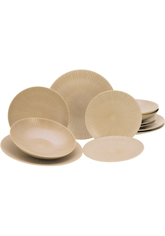 CreaTable Teller-Set »Vesuvio Sand« (Set 12 tlg....