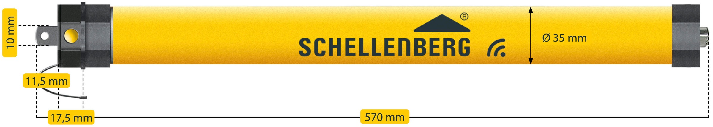 SCHELLENBERG Rollladenmotor »Premium Mini«, mit Funk, 10 Nm