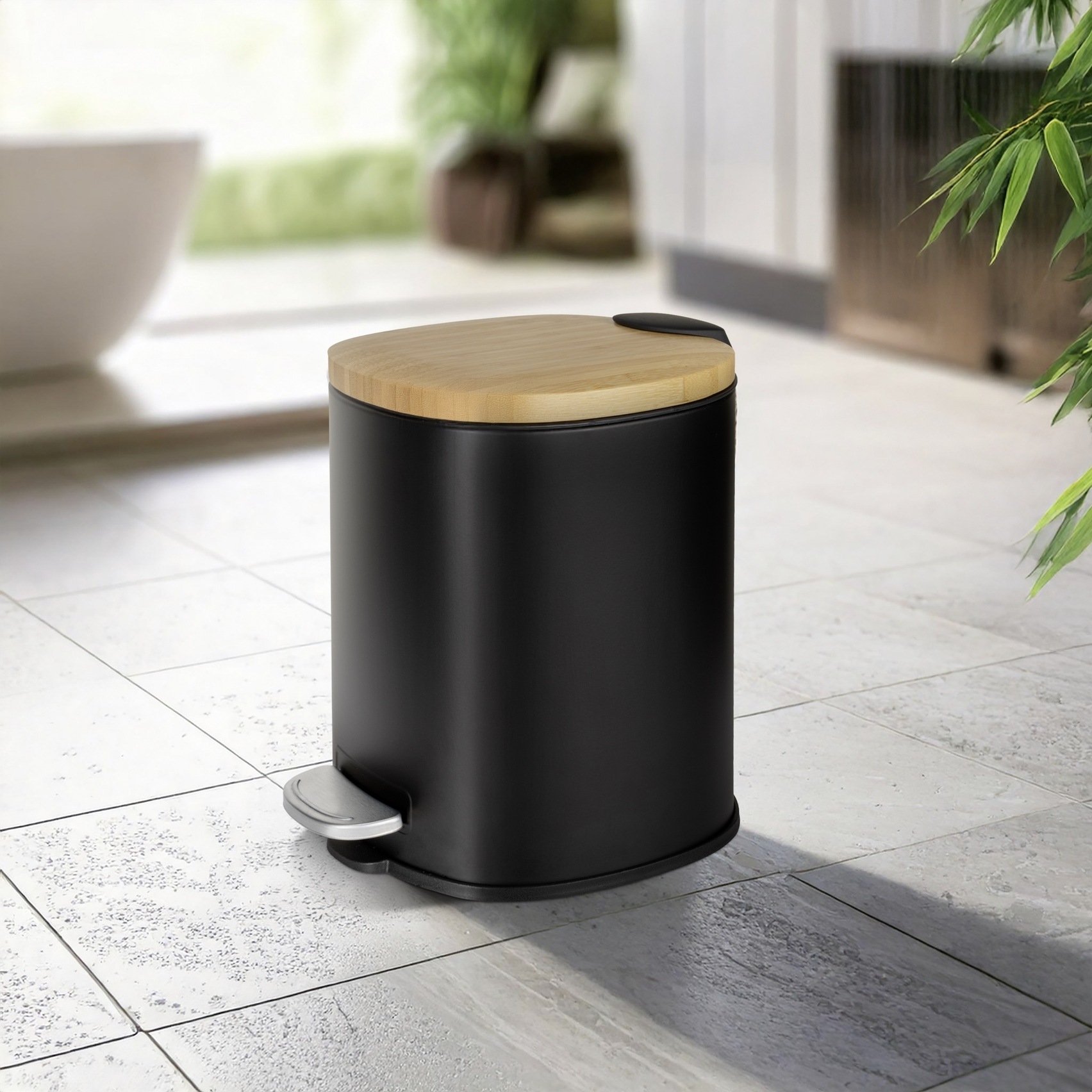 WENKO Kosmetikeimer "Fianema" fürs Badezimmer, Easy-Close-Mechanik, Innenei günstig online kaufen