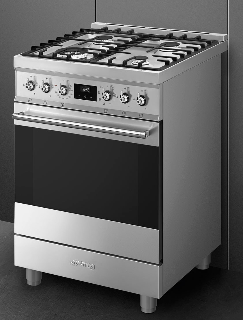 Smeg Gas-Standherd Symphony »C6GMXD2«, Vapor Clean, Material Garraum: Ever Clean Emaillierung