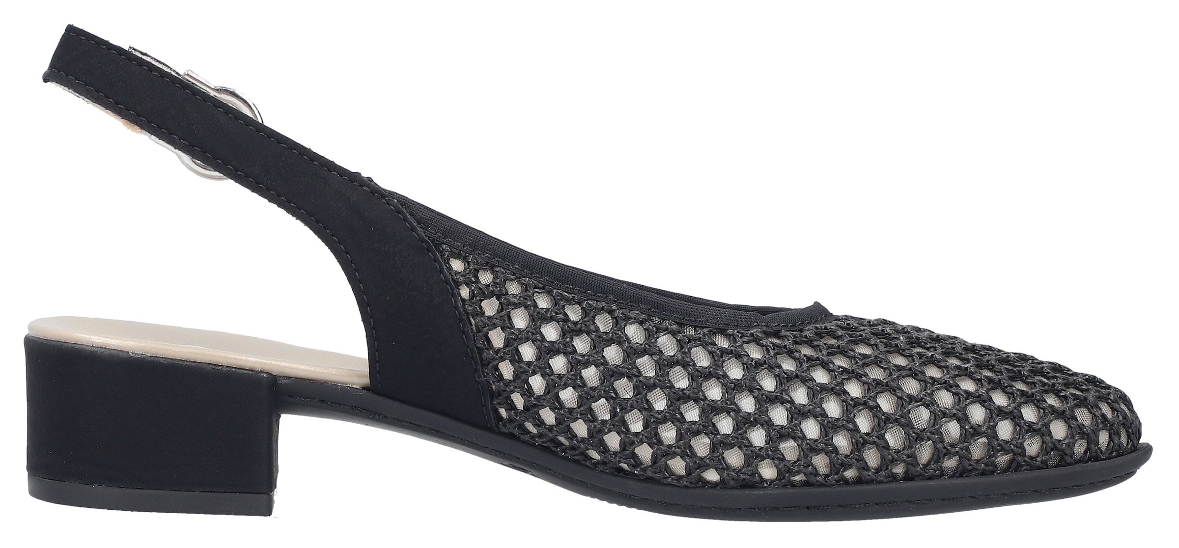 Rieker Slingsandale  Sommerschuh, Festtagsschuh, Blockabsatz, mit Riemchen