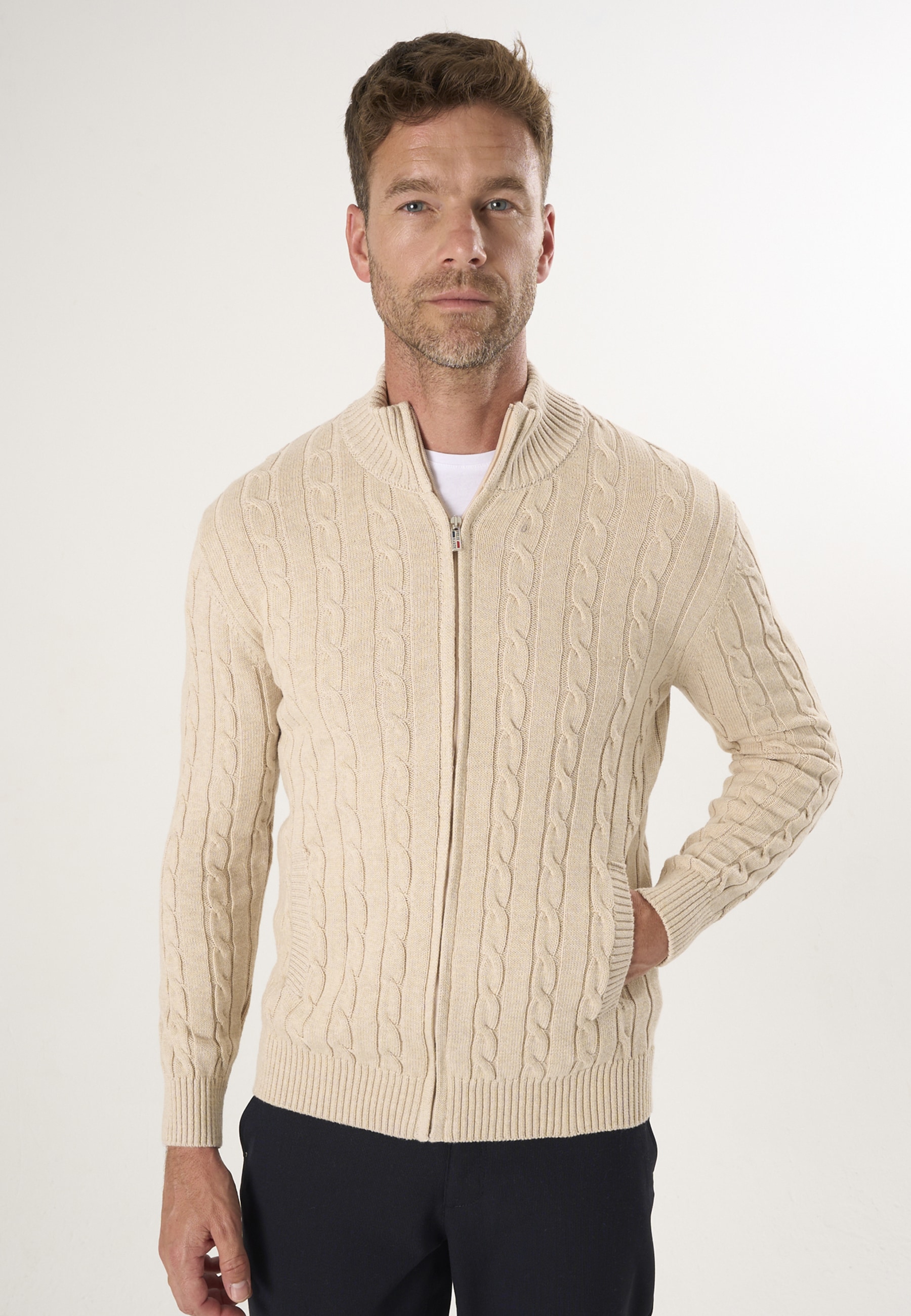 Felix Hardy Strickjacke "Strickjacke mit Zopfmuster" günstig online kaufen