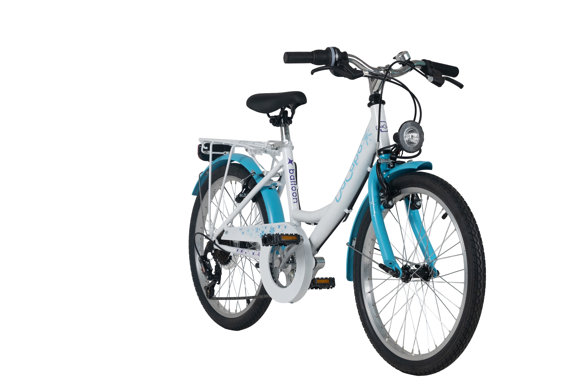Dacapo Kinderfahrrad »DaCapo Kinderfahrrad 20'' Balloon blau 6 Gänge RH 34 cm« 6 Gang Shimano Tourney Schaltwerk Kettenschaltung