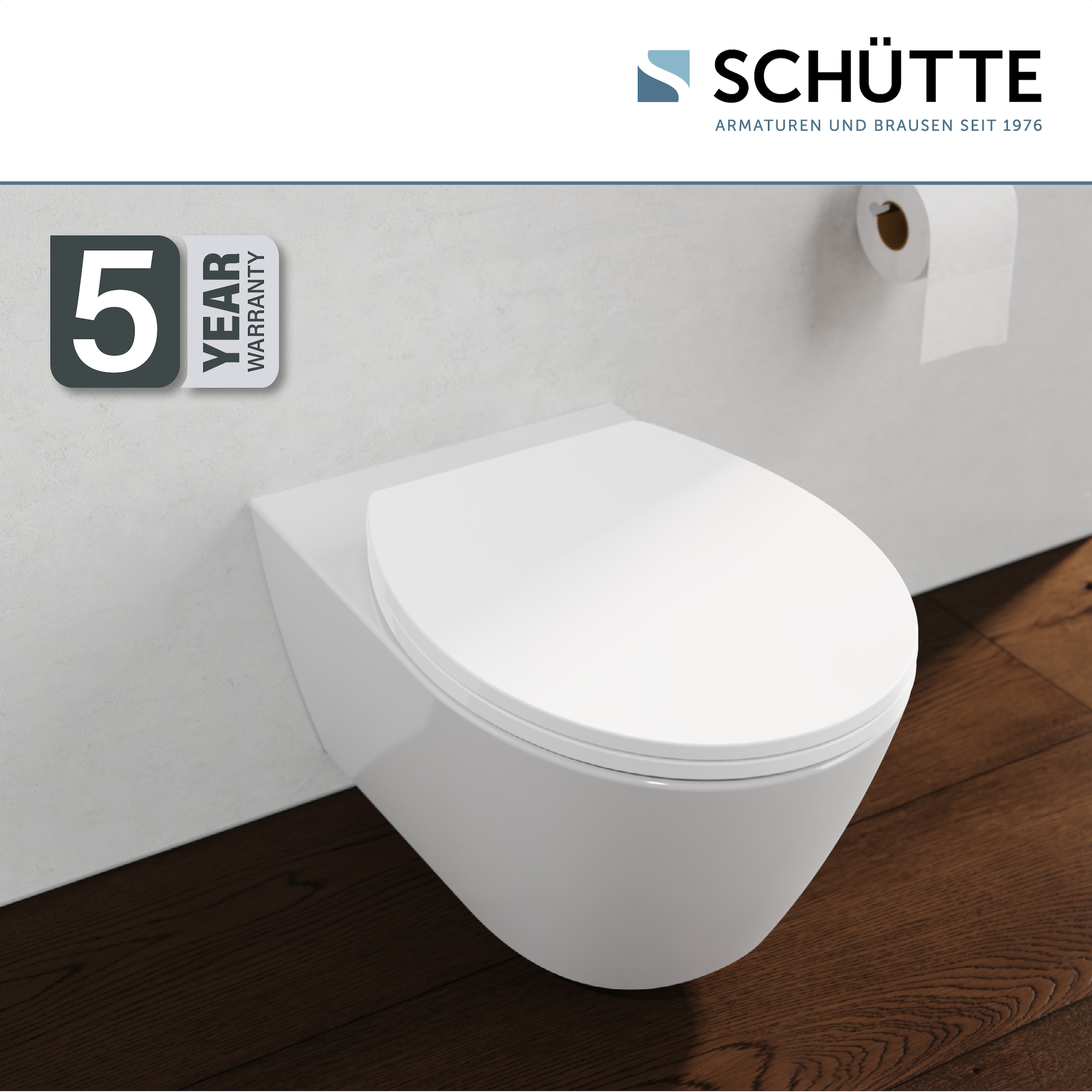 Schütte WC-Sitz »WHITE«, aus Kunststoff, mit Absenkautomatik und Schnellverschluss