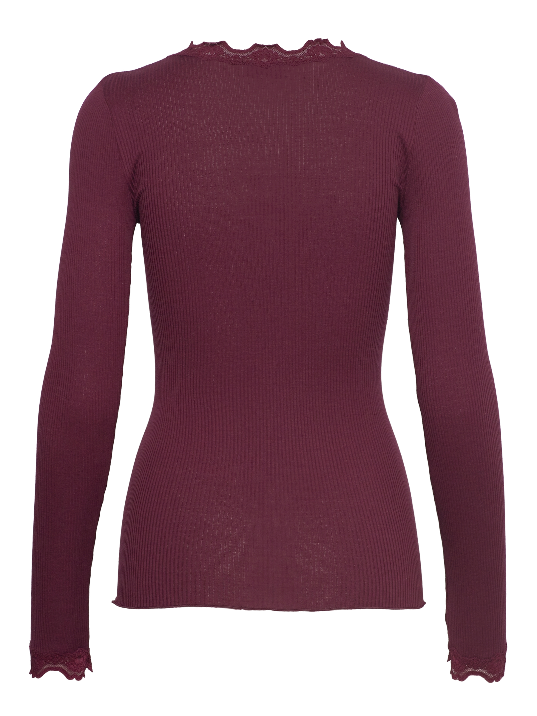 rosemunde Longsleeve "Babette silk shirt" Langarm, mit Spitze, feminin, beq günstig online kaufen