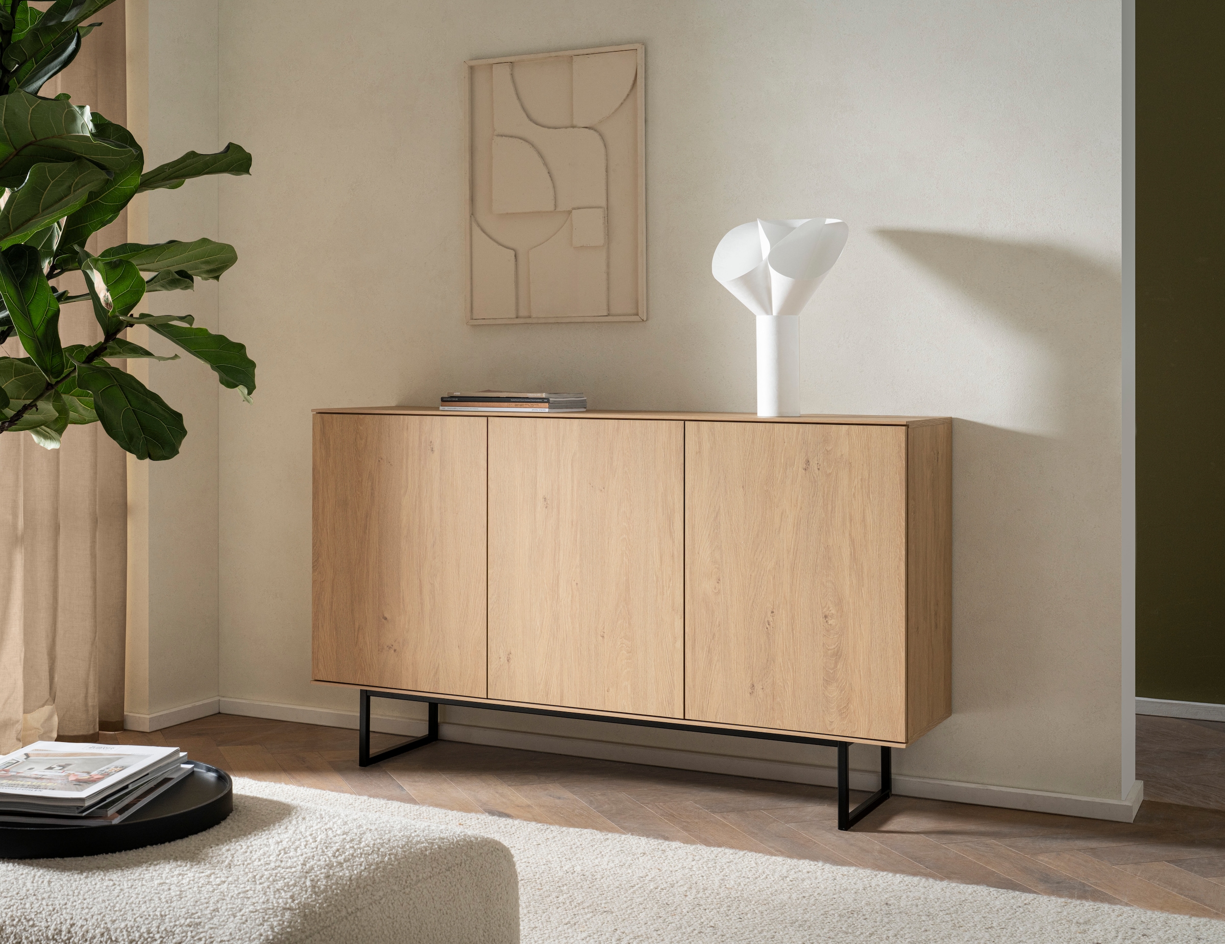 Home affaire Sideboard »Lund, moderner Schrank, Kommode mit Kufengestell«, ausreichend Stauraum, vielseitig einsetzbar, 150 cm breit