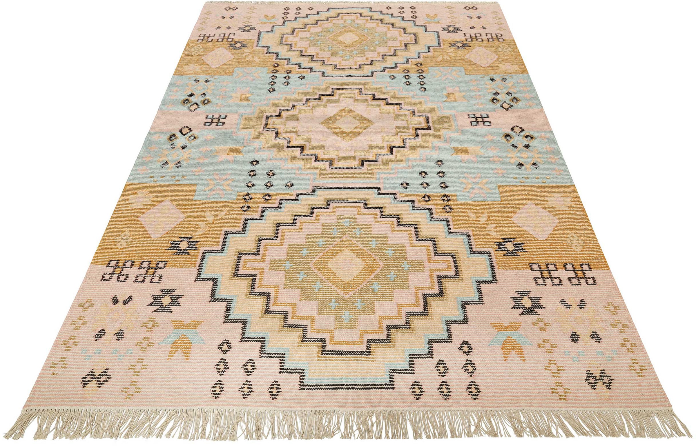 Teppich »Mayenne GL-82104«, rechteckig, handgewebter Naturfaserteppich aus Wolle