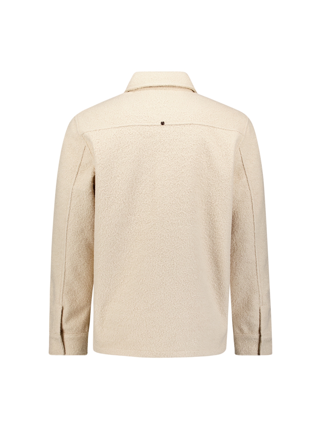 NO EXCESS Langarmhemd »No Excess Overshirt mit Wollreißverschluss«