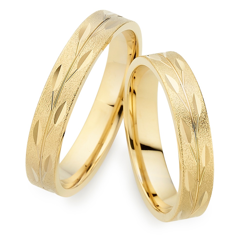 PHÖNIX Damen Trauring "Schmuck Partnerring Ehering Verlobungsring Freundschaftsring", 62, Silber 925 (Sterlingsilber), 4mmgelbgoldfarben, Silber 925