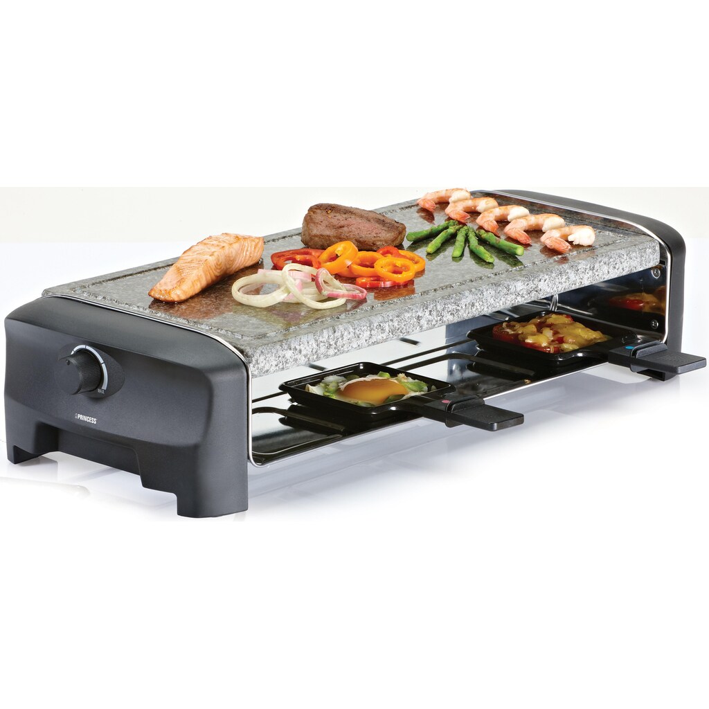 PRINCESS Raclette »Stonegrillparty 162830«, 8 St. Raclettepfännchen, 1400 W