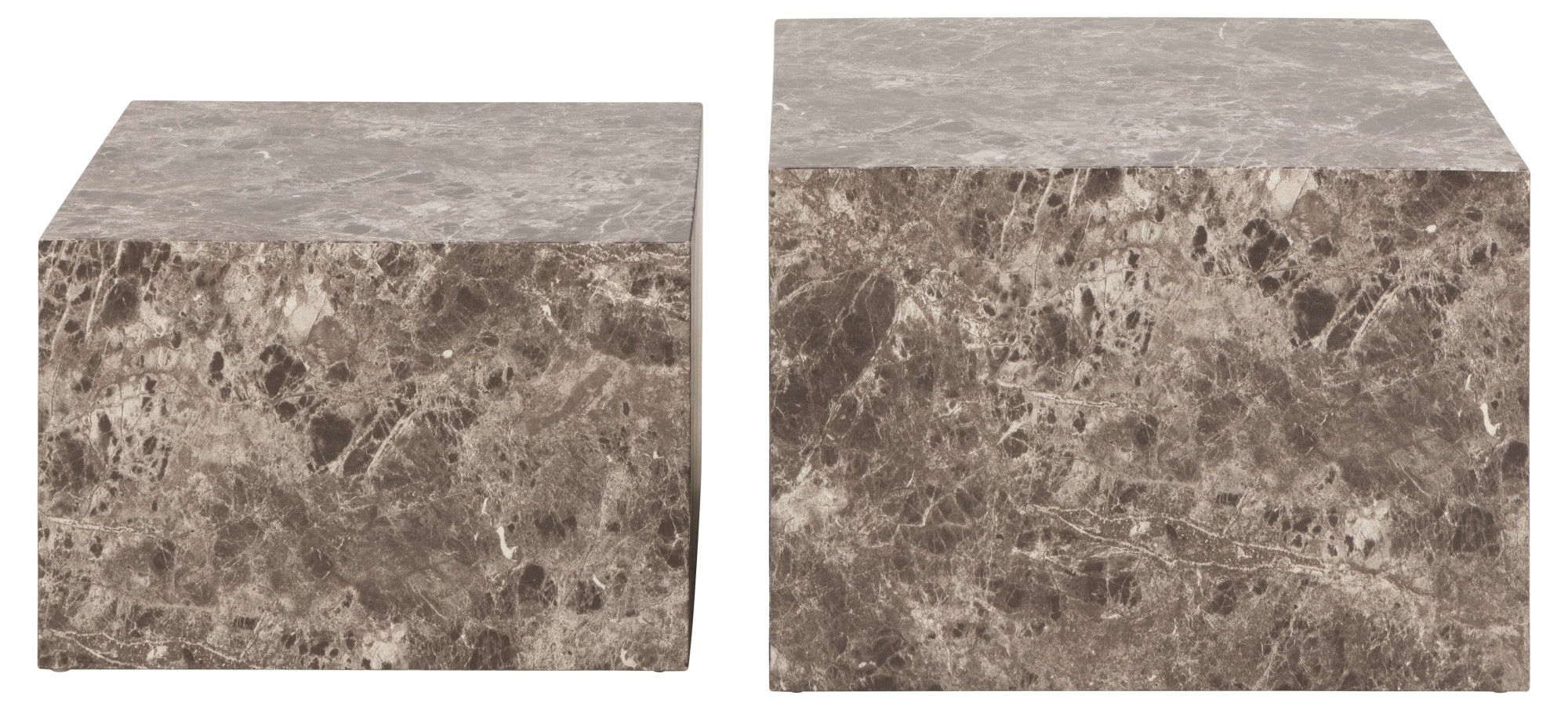 Thumbnail - ACTONA GROUP Couchtisch "Dice", (Set, 2 St., Im Set 2 Stück), Couchtischsatz, Schwartz Ocean rau Papier, 2 stk, 58x58x40...