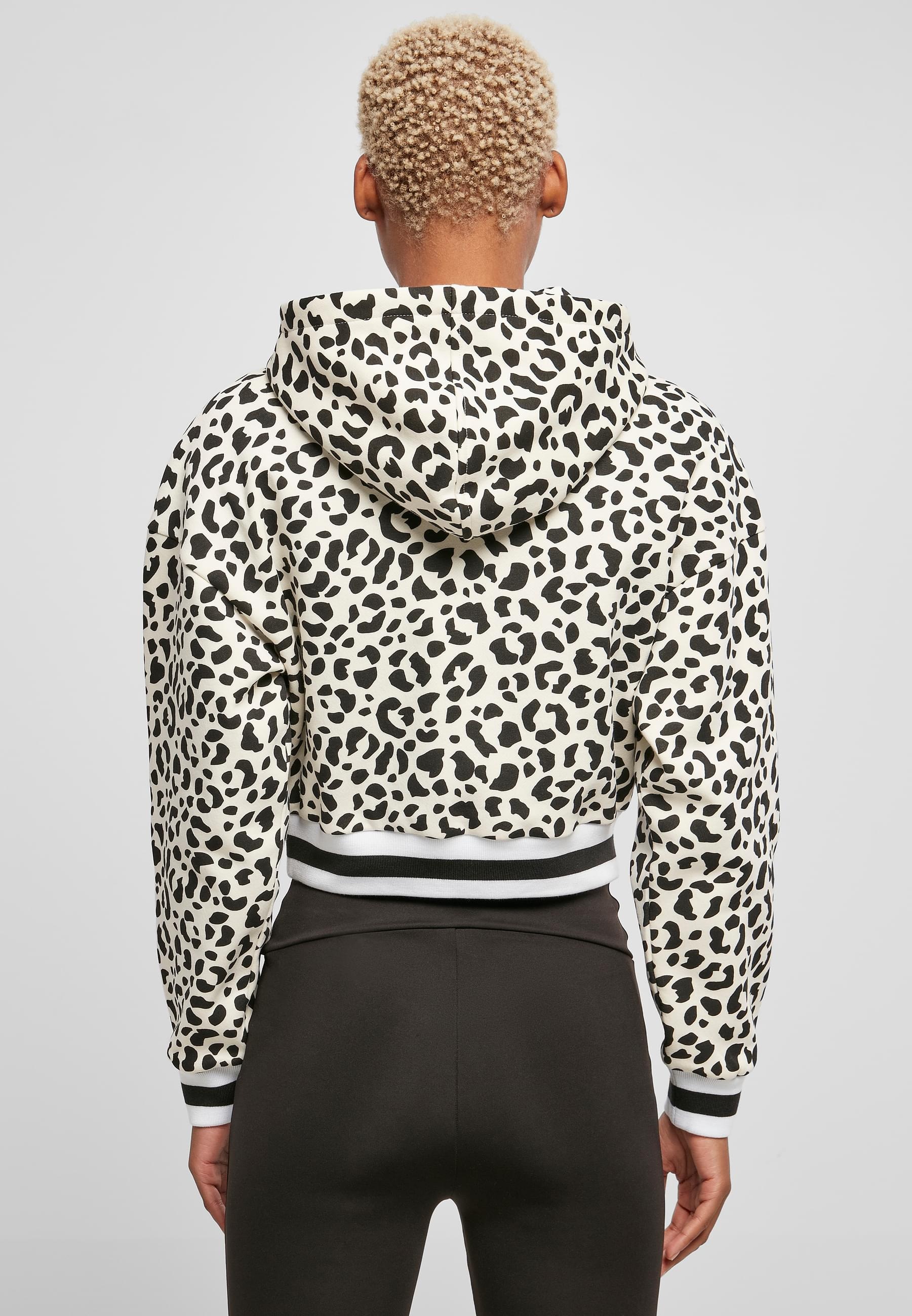 URBAN CLASSICS Kapuzenpullover »Urban Classics Damen Ladies Short AOP College Hoody«, (1 tlg.)