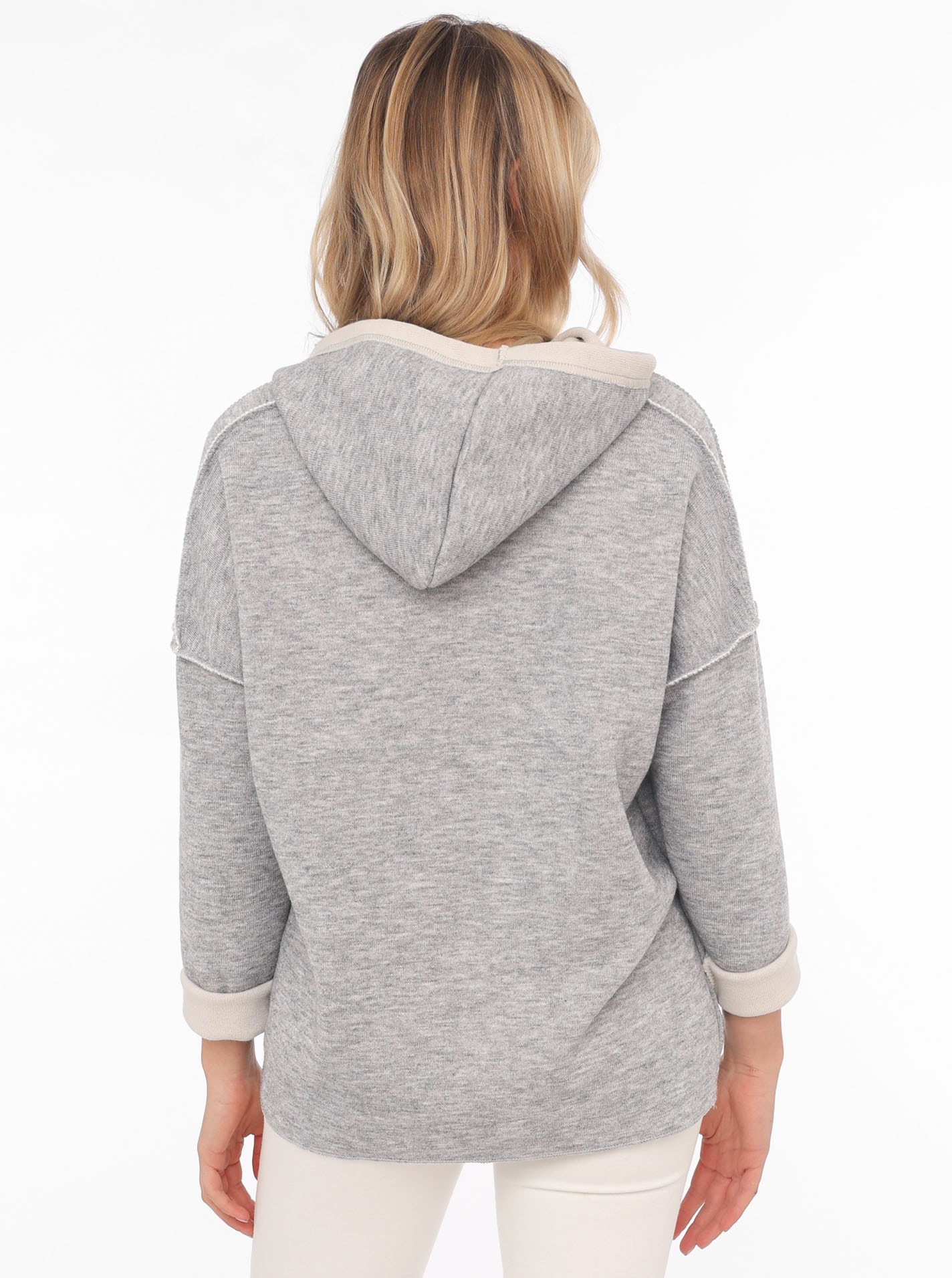 Zwillingsherz Hoodie »"Positive Mind"«, mit Kapuze, 3/4 Arm und Stempeldruck