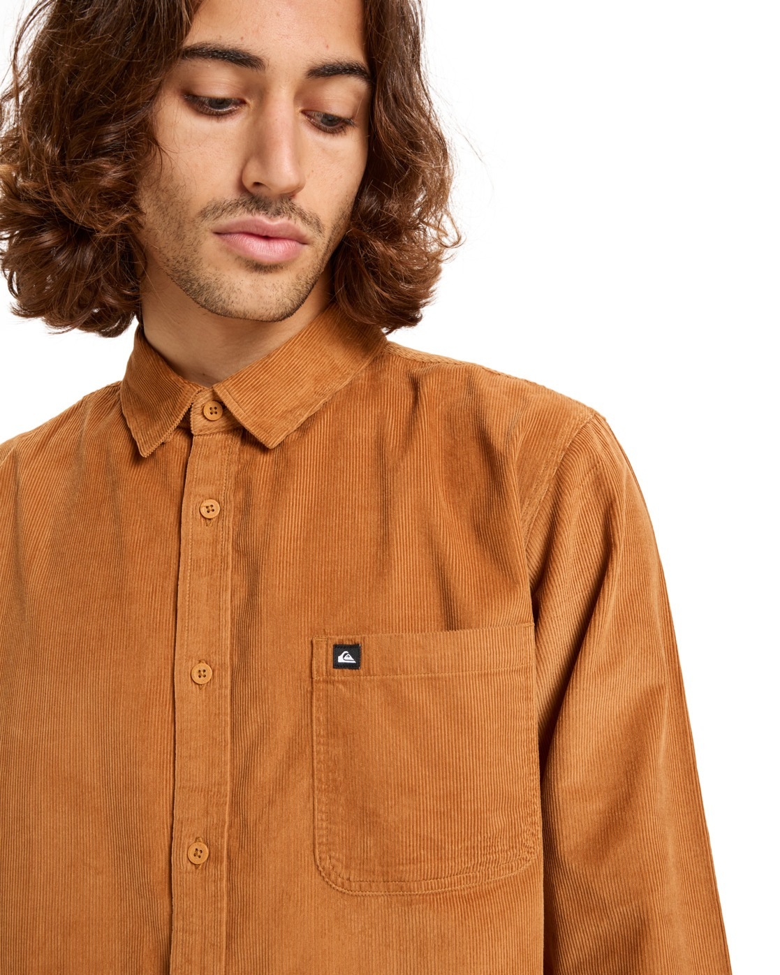 Quiksilver Chemise à Manches Longues Smoke Trail Cord Almond S Homme 3