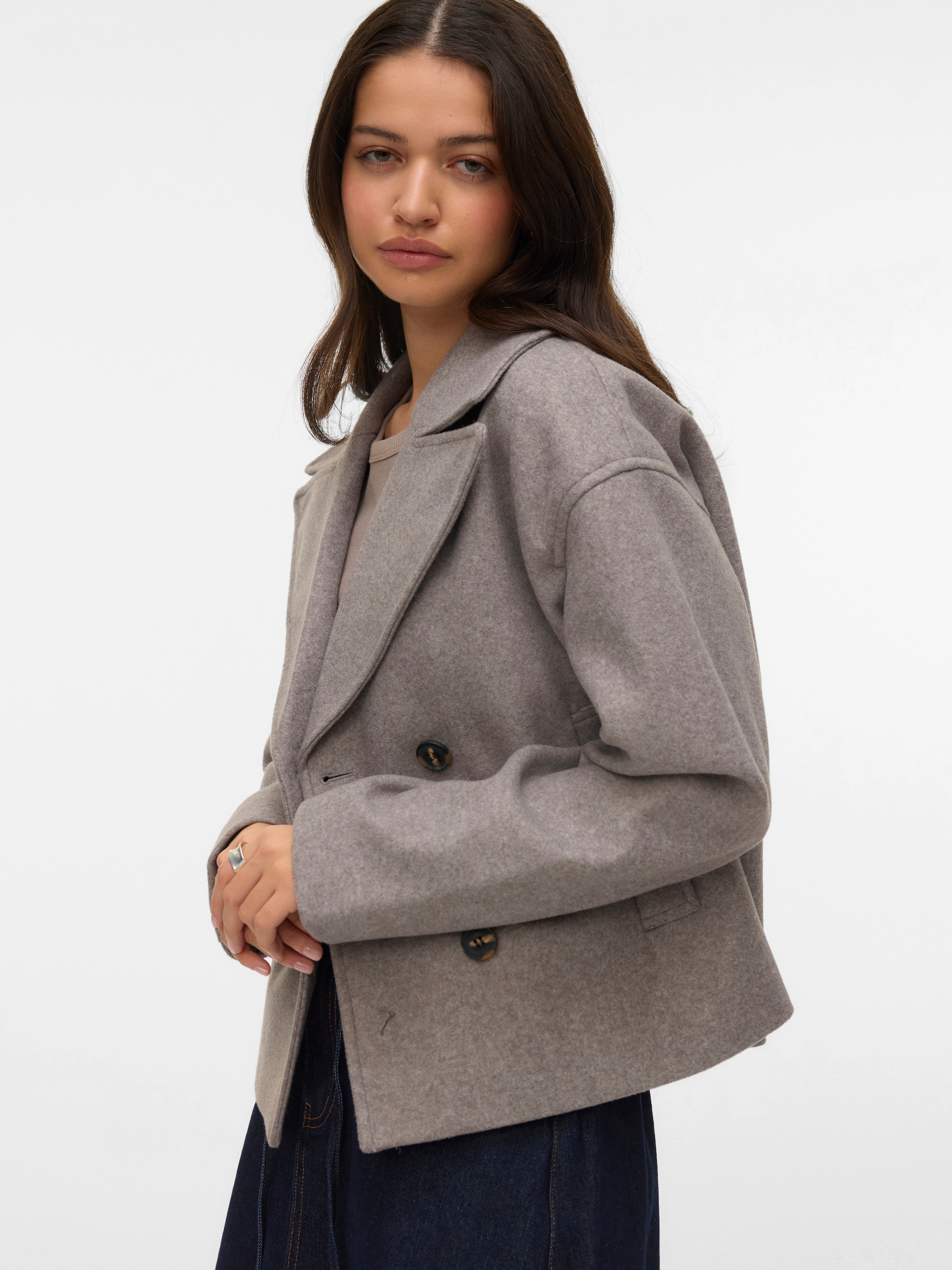 Vero Moda Cabanjacke "VMVINCELINE SHORT JACKET NOOS" Kunstfaser