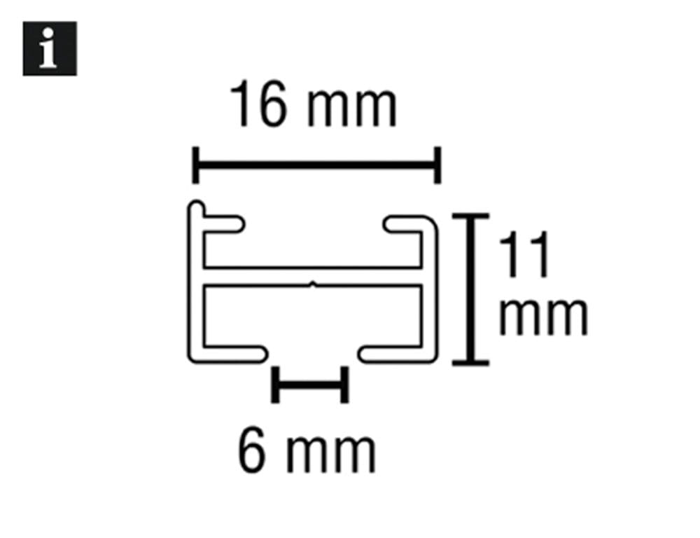 GARDINIA Vorhangschiene »Aluminium-Vorhangschienen Set 1-Lauf Lucy«, 1 läufig-läufig, mit Bohren, Deckenmontage, Aluminium, Deckenträger aus Kunststoff