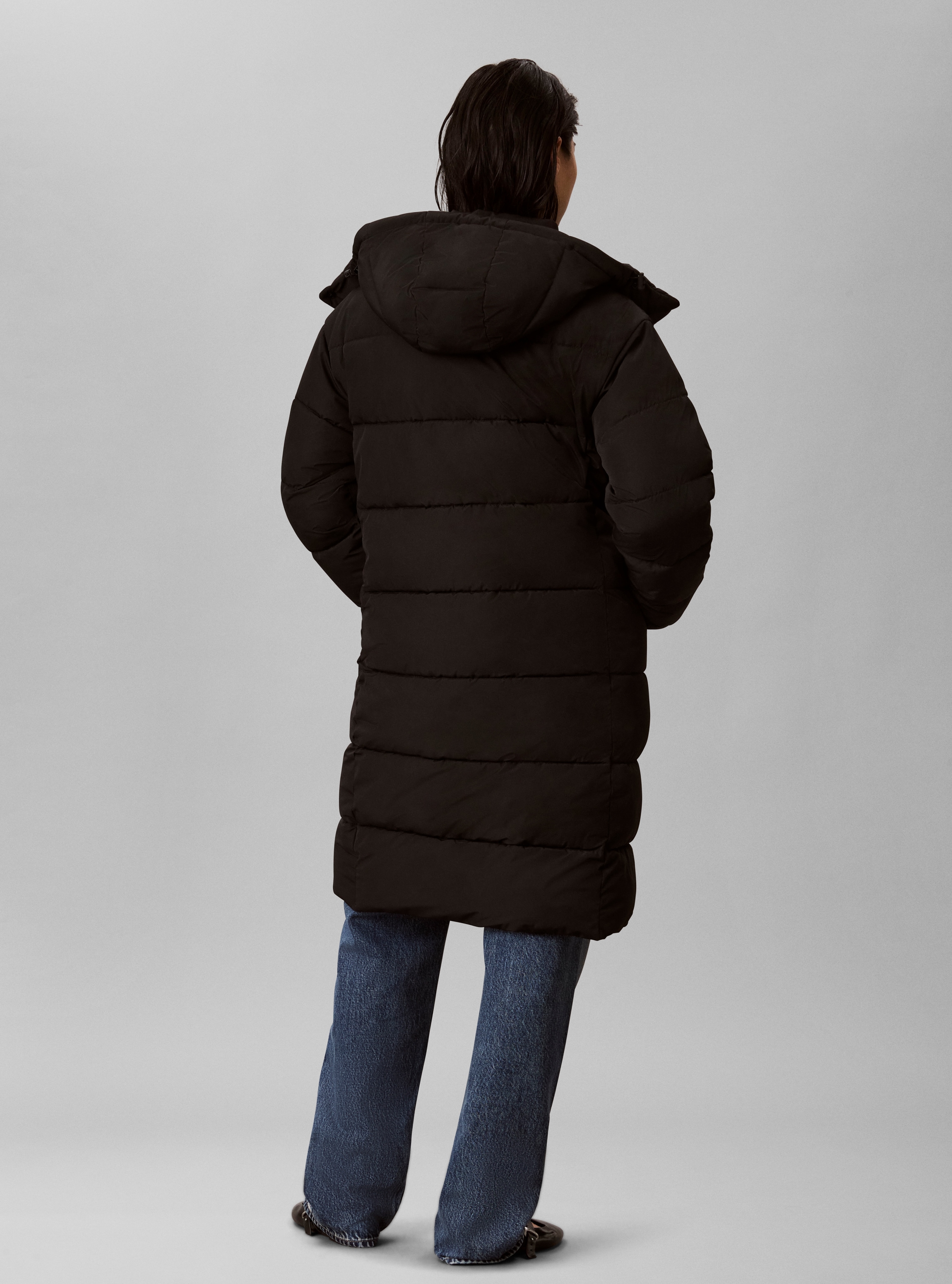 Calvin Klein Jeans Steppmantel »MATTE LONG PUFFER« Regular fit mit Kapuze