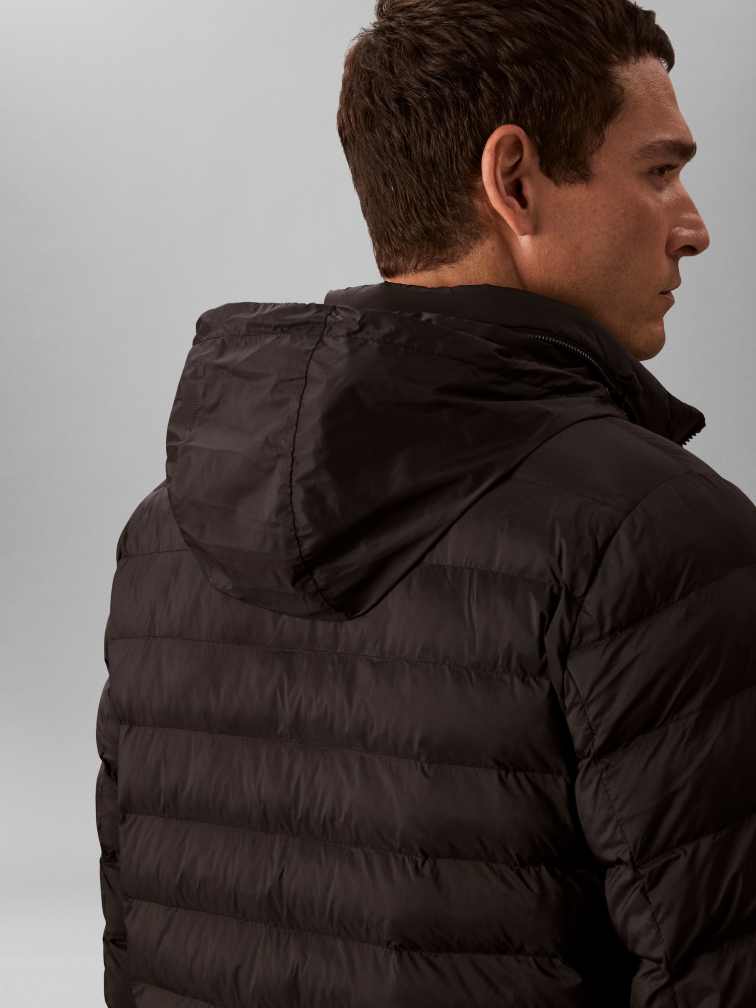 Calvin Klein Jeans Steppjacke »LS NYLN MD WT HDD F«, mit Kapuze, mit Kapuze im Kragen