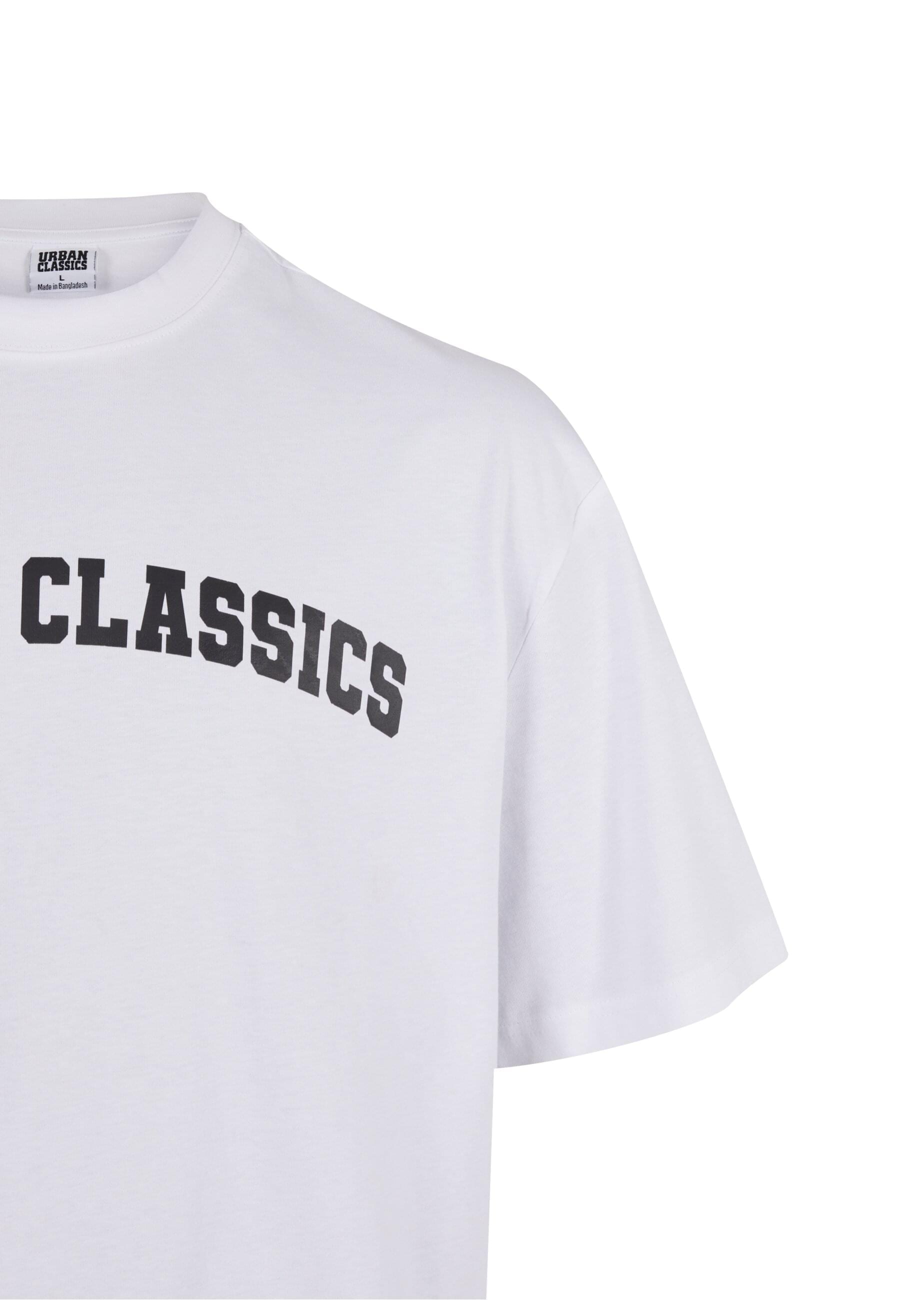 URBAN CLASSICS T-Shirt »Urban Classics UC College Logo Tall Tee«, (1 tlg.)