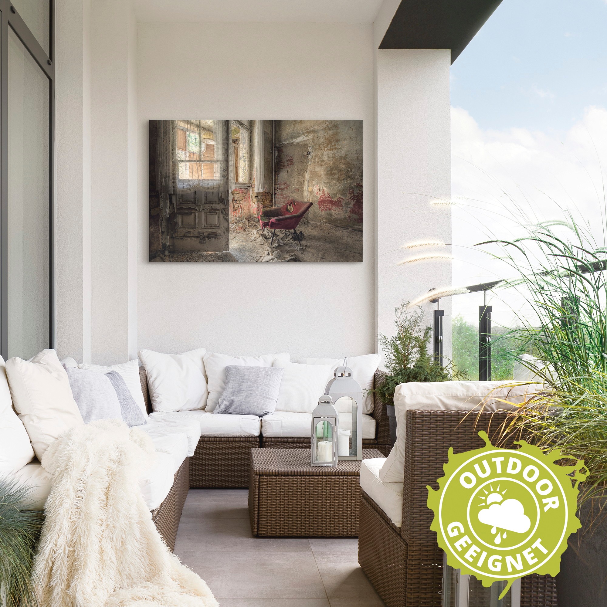 Artland "Lost Place - roter Sessel I" Innenarchitektur 1 Stk. tlg. als Alub günstig online kaufen