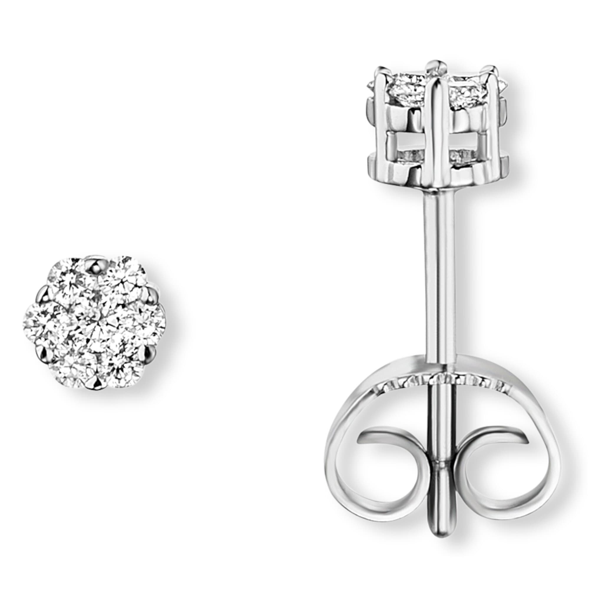 ONE ELEMENT Paar Ohrstecker »0.15 ct Diamant Brillant Ohrringe Ohrstecker aus 585 Weißgold«, Damen Gold Schmuck