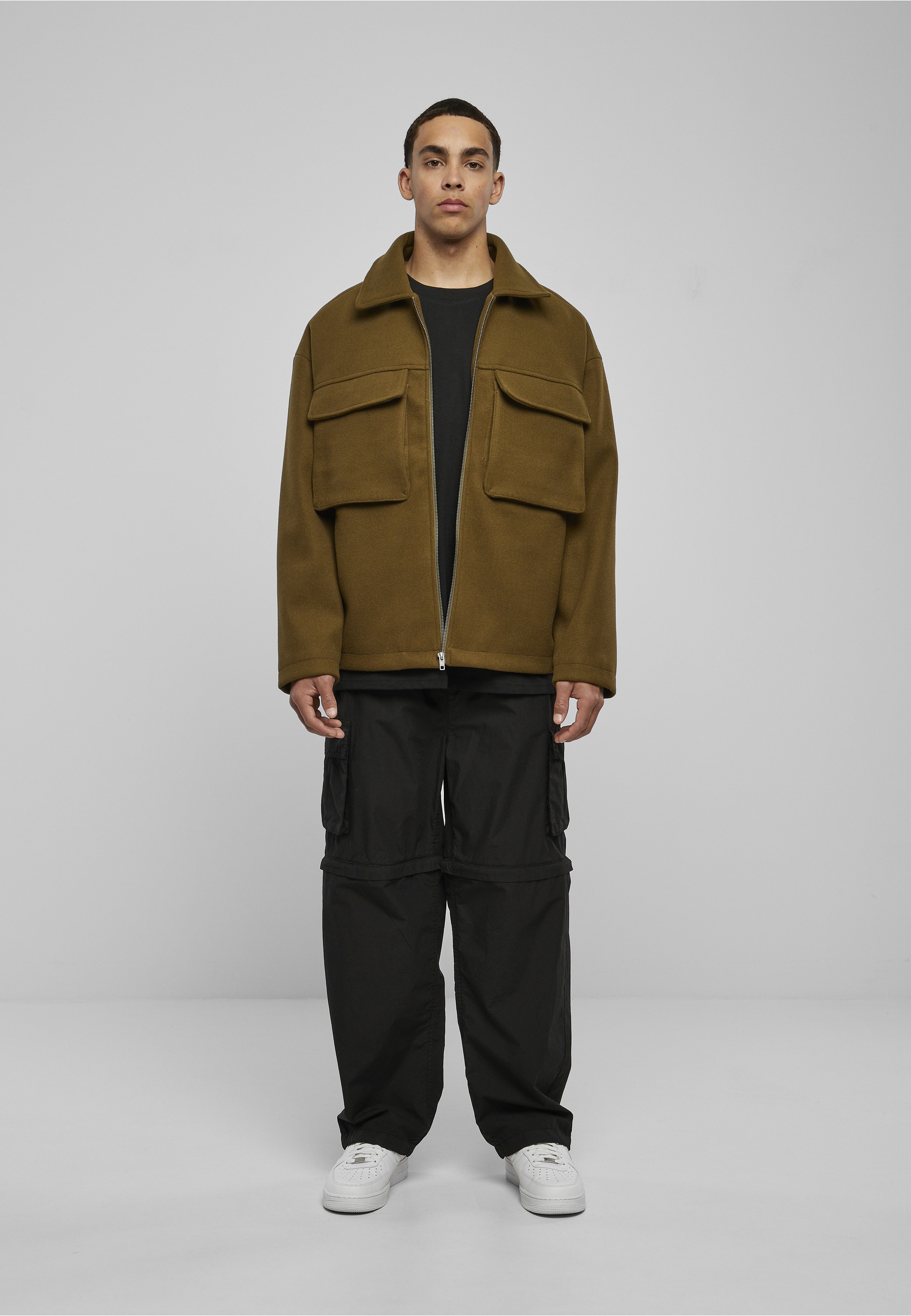 URBAN CLASSICS Allwetterjacke »Urban Classics Herren Big Pocket Blouson« 1 Stk. tlg. ohne Kapuze