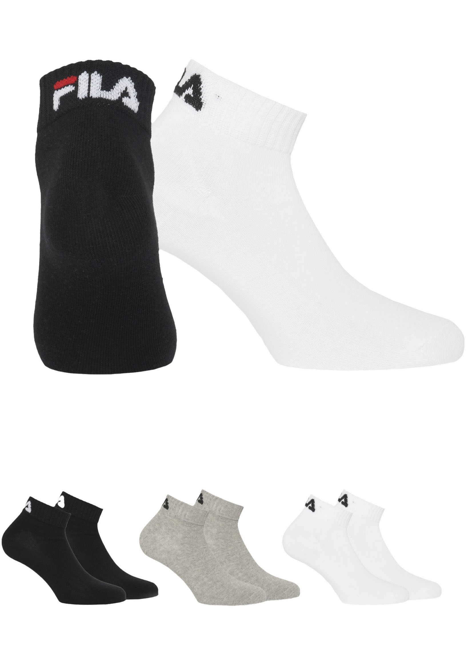 Fila Kurzsocken "UNISEX INVISIBLE PLAIN SOCKS" 3 Paar tlg. mit Logostickere günstig online kaufen