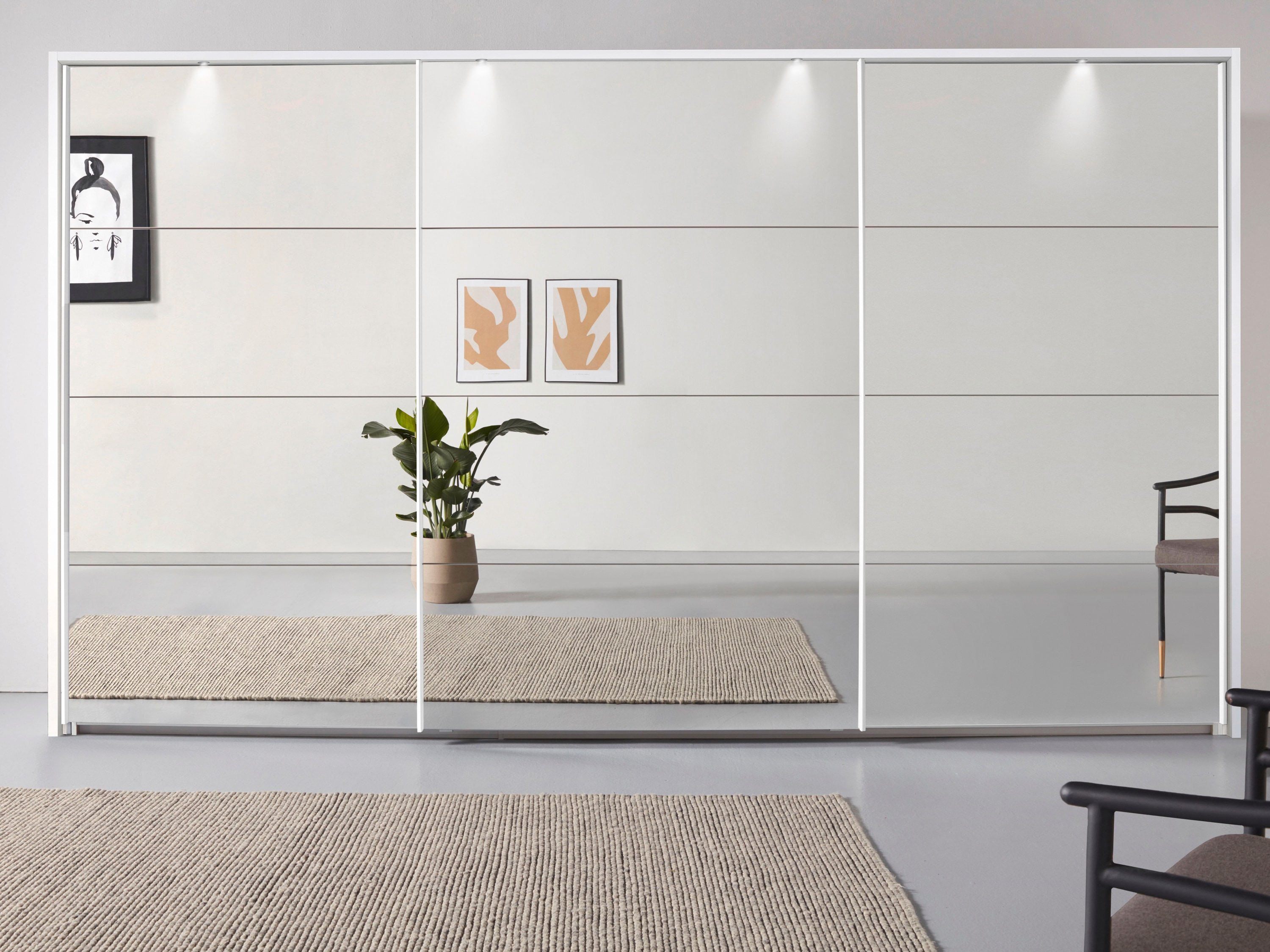 OTTO home "Mehrzweckschrank Aktenschrank Möbel Mietswohnung Schlafzimmer OTELI" Breiten 211/278/323/368 cm Höhen 214/233 cm, inkl. Passepartout optional mit Beleuchtung MADE IN GERMANY