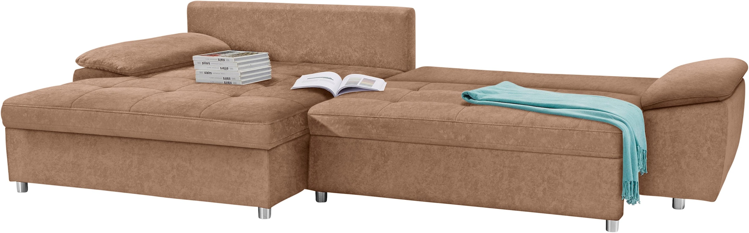 sit&more Ecksofa »Labene L-Form«, wahlweise mit Bettfunktion und Bettkasten, auch als XXL-Variante