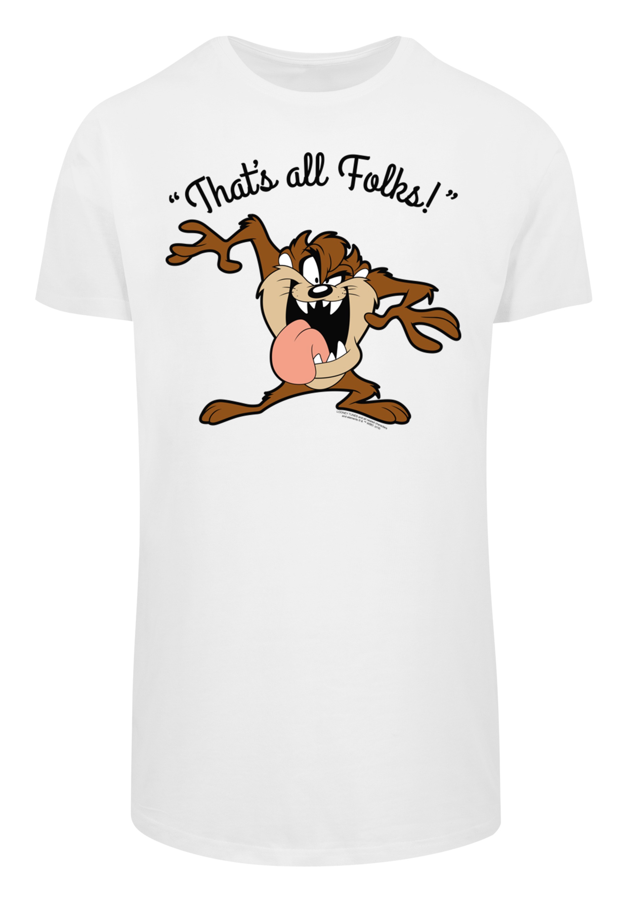 F4NT4STIC T-Shirt »Looney Tunes Taz That's All Folks«, Print