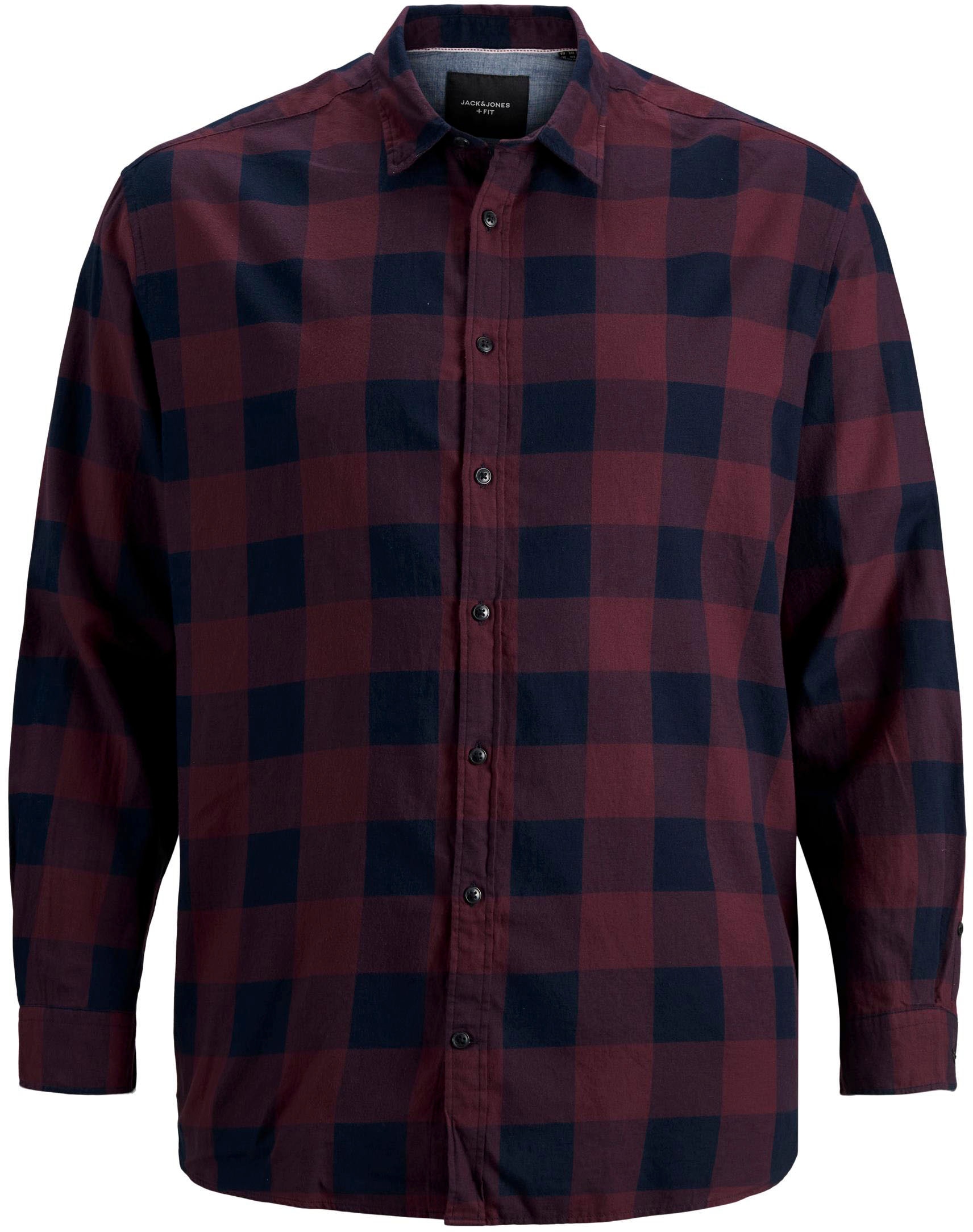 Jack & Jones PlusSize Karohemd »GINGHAM TWILL SHIRT«, Bis Größe 6XL