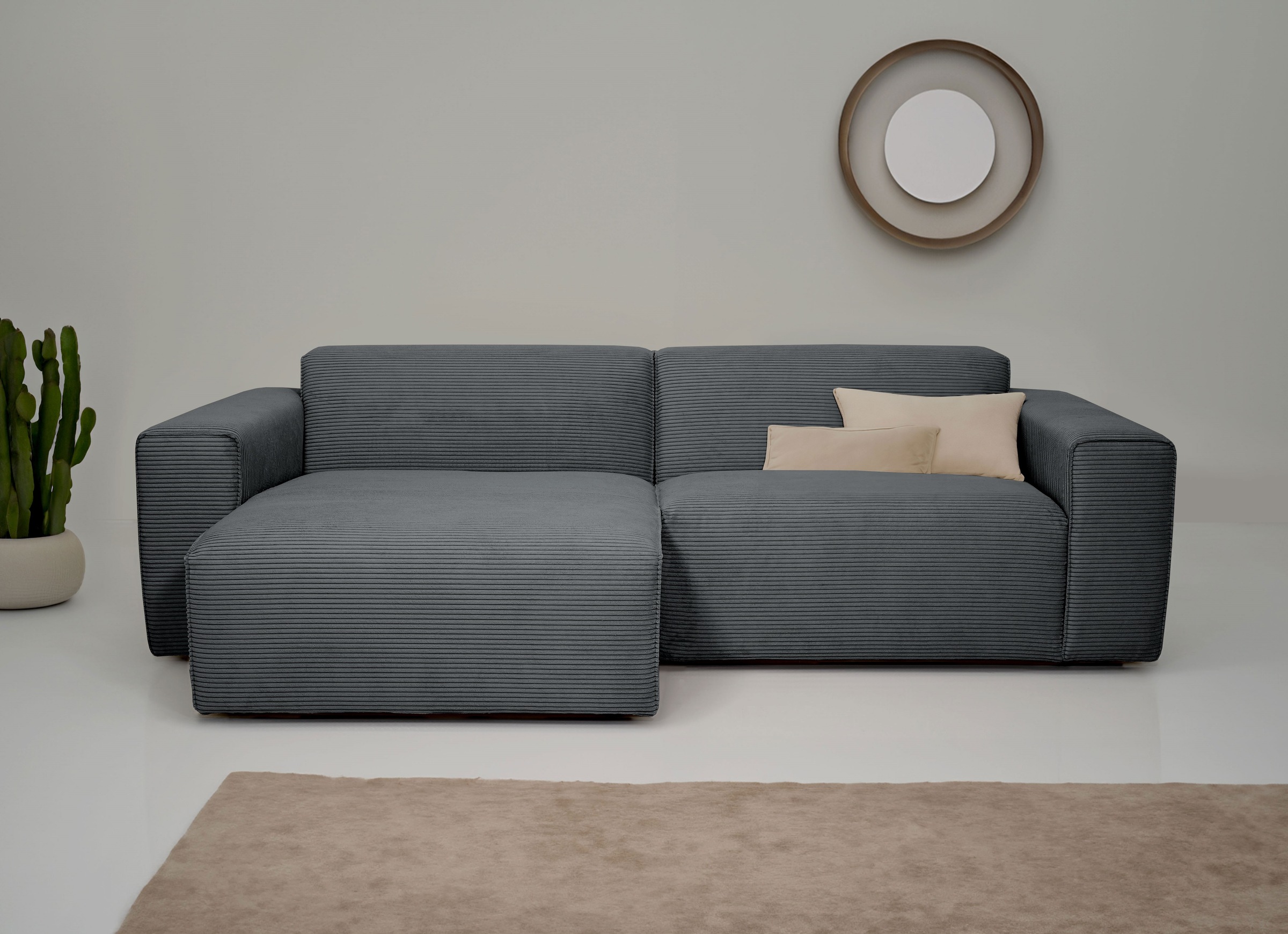 INOSIGN Ecksofa "Clayton" in einem trendigen Cord-Bezug, verschiedene Kombi günstig online kaufen