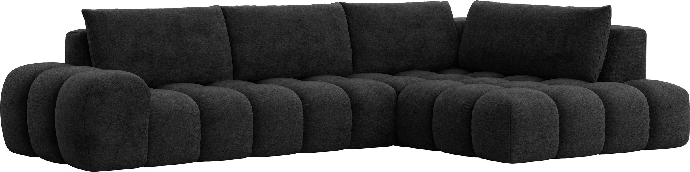 INOSIGN Ecksofa »AZITA Designsofa, elegant und bequem L-Form«, lose Rückenkissen, traumhafte Steppung, Maße B/T/H: 352/210/72 cm