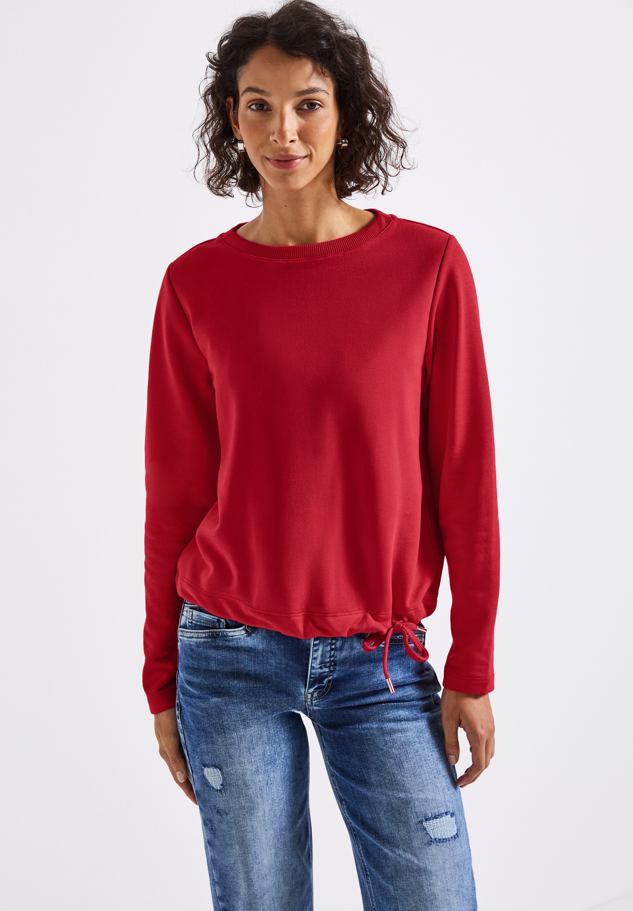 STREET ONE Sweatshirt, mit Tunnelzug am Saum günstig online kaufen